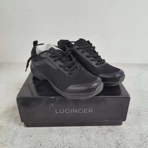 LUGINGER LEICHTFUSS BLACK TRAINERS – UK 3.5