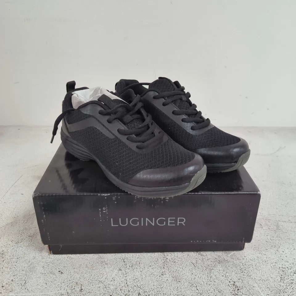LUGINGER LEICHTFUSS BLACK TRAINERS – UK 3.5