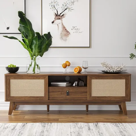 BOXED SOOHOW TV STAND - DARK WALNUT (1 BOX)