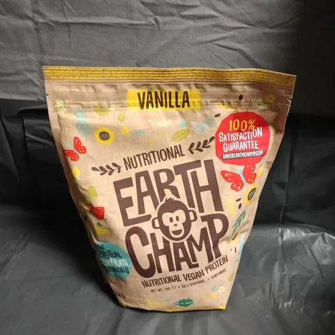 EARTH CHAMP NUTRITIONAL VEGAN PROTEIN POWDER – VANILLA, 1KG