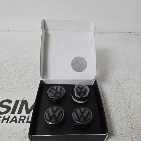 VW FLOATING WHEEL CENTRE CAPS GLOSS BLACK