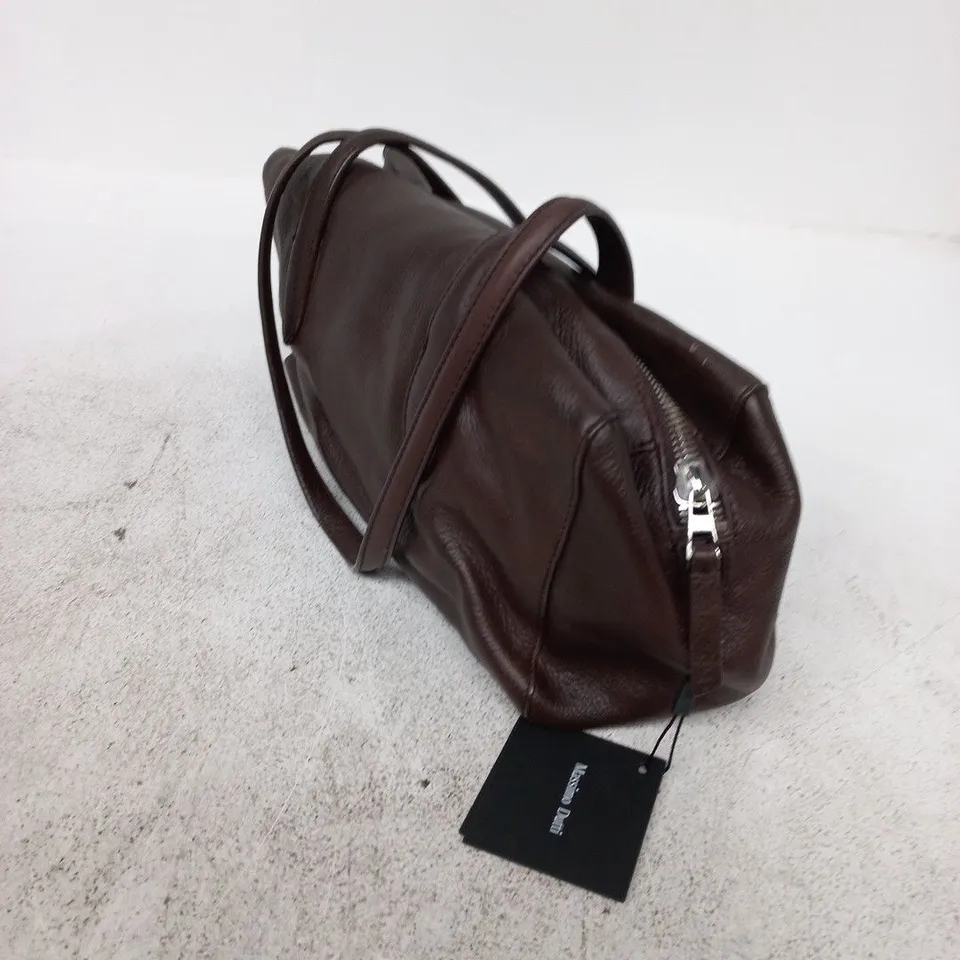 Massimo Dutti Leather Shoulder Bag – Brown