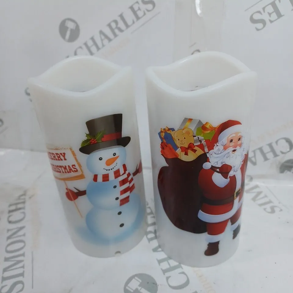 FESTIVE SET OF 2 CANDLES