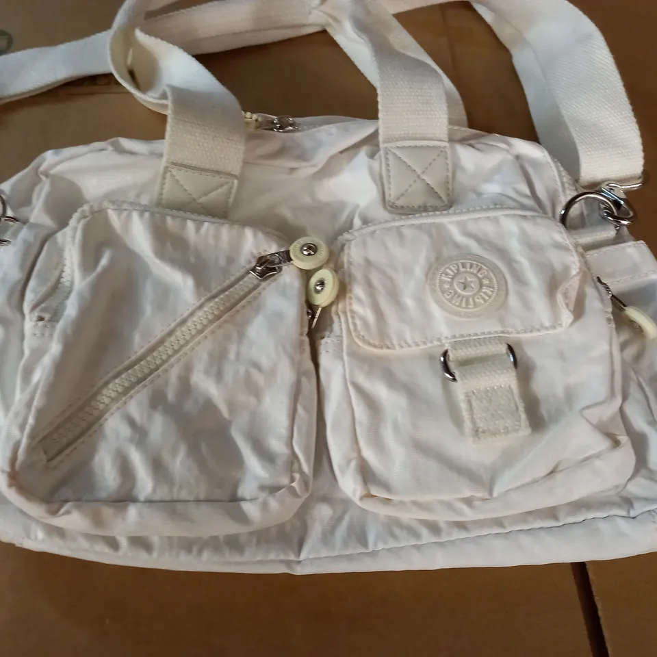 KIPLING WHITE MULTI POCKET BAG
