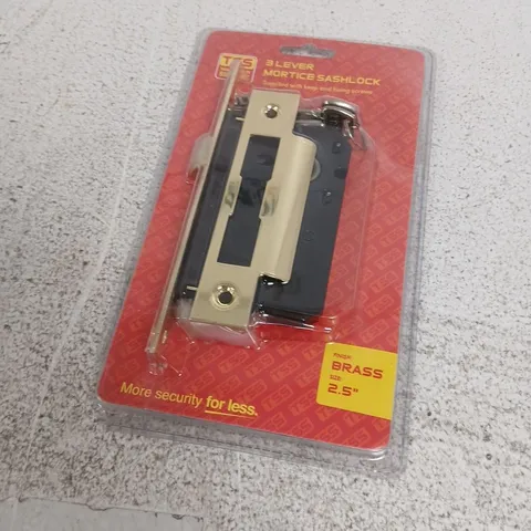 3 Lever Mortice Sashlock - Brass Finish, 2.5 Inch (TSS)