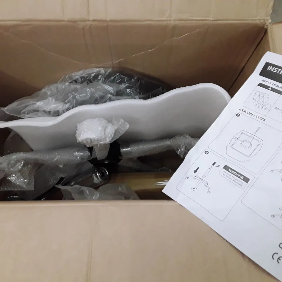 PALLET OF ASSORTED HOUSEHOLD ITEMS TO INCLUDE LED PANEL LIGHT, ROLLING BARSTOOL AND TOILET SEATS