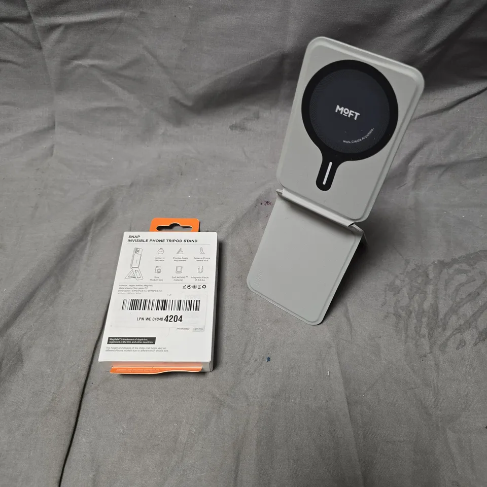 MOFT INVISIBLE PHONE TRIPOD STAND – PORTABLE PHONE STAND, GREY (BOXED)
