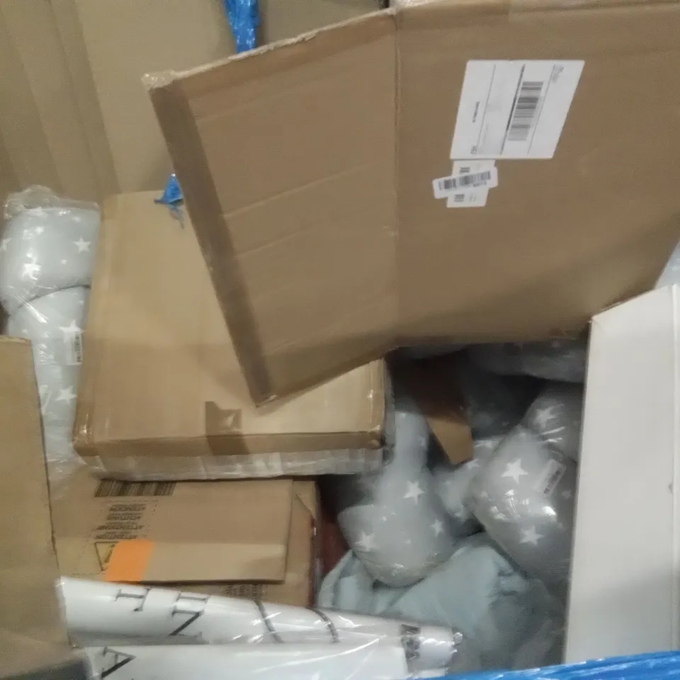 PALLET OF ASSORTED ITEMS INCLUDING NETTA ICE MAKER BLACK, AIRROBO ROBOT VACUUM CLEANER, CUSTOM SABER, ARTIC LED LIGHTS, MY INTERNATIONAL NURSING PILLOW  