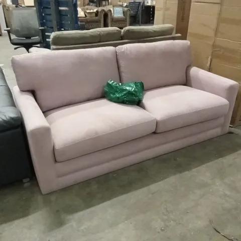 ARDEN 3 SEATER SOFA, DUSKY PINK HOUSE PLUSH FABRIC