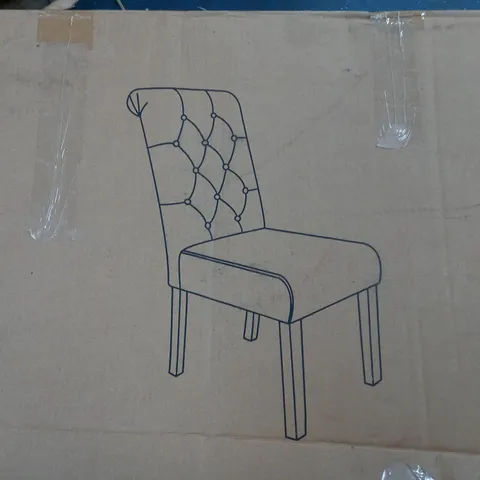 VELVET SCROLL BACK DINING CHAIR - BLACK - COLLECTION ONLY