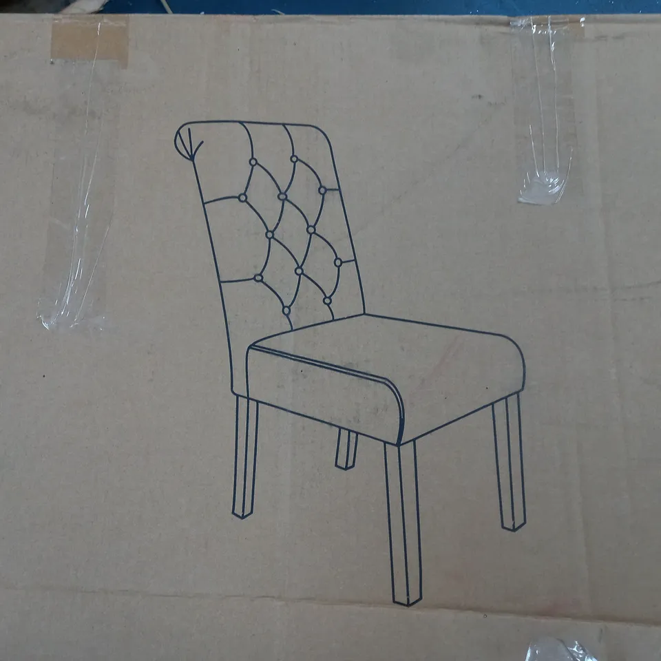VELVET SCROLL BACK DINING CHAIR - BLACK - COLLECTION ONLY RRP £596