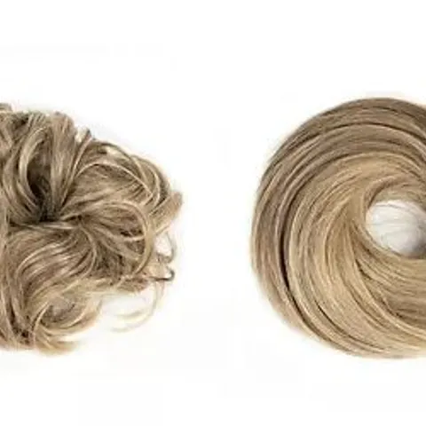 BRAND NEW EASILOCKS SET OF 2 HD FIBRE SCRUNCHIES LIGHTEST BROWN