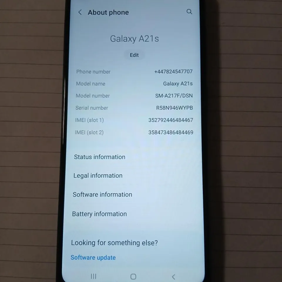 SAMSUNG GALAXY A21S SMARTPHONE – BLACK (SM-A217F/DSN)