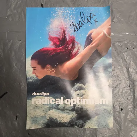 DUA LIPA RADICAL SIGNED OPTIMISM POSTER