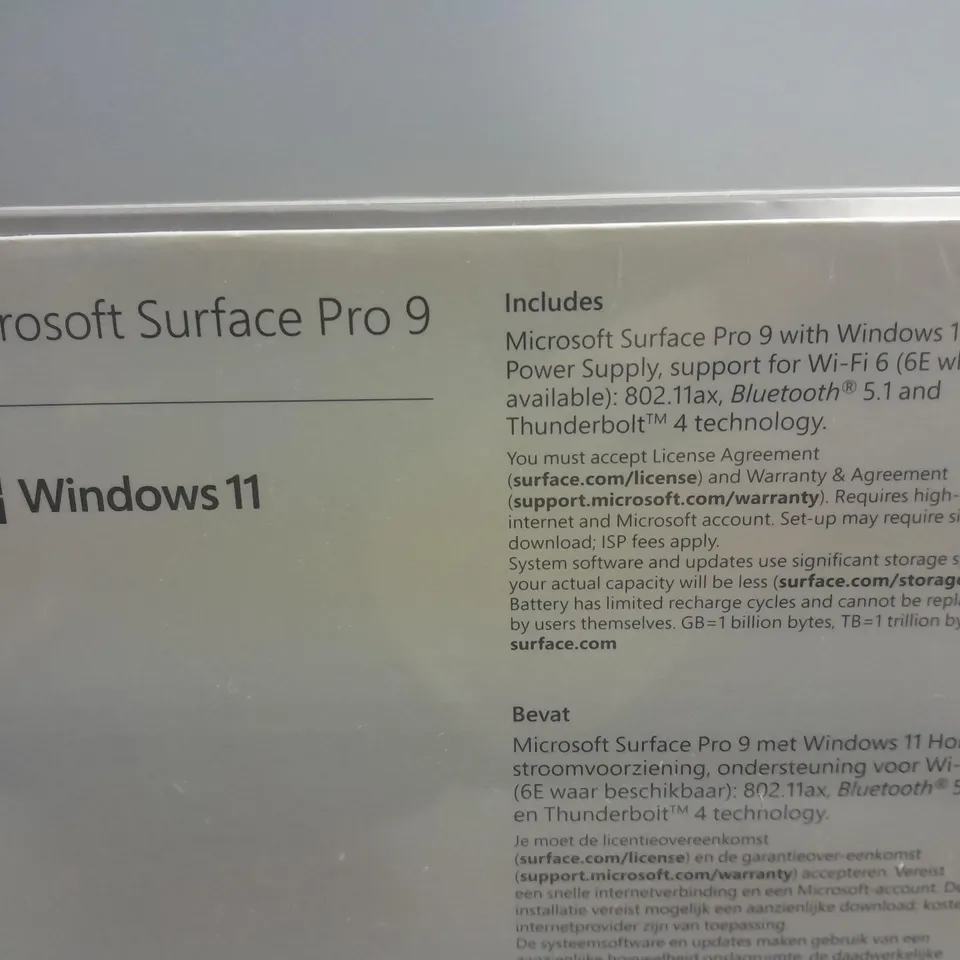 SEALED MICROSOFT SURFACE PRO 9 12TH GEN INTEL CORE I5 PROCESSOR 8GB GO RAM GT RAM 256GB - GRAPHITE