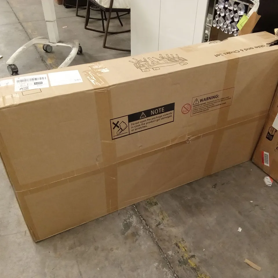 BOXED KIDS TABLE AND 6 CHAIRS SET