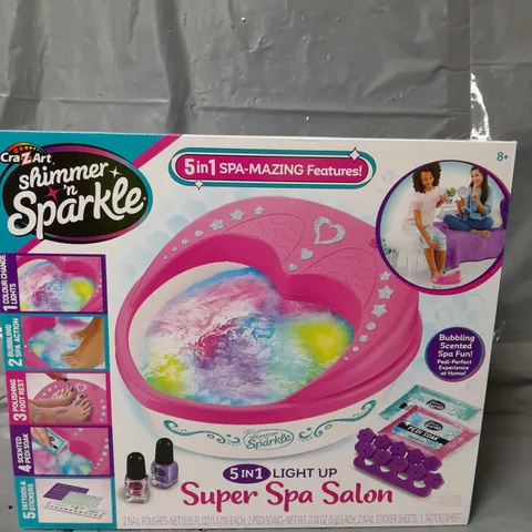 BOXED SHIMMER N SPARKLE 5 IN 1 LIGHT UP SUPER SPA SALON