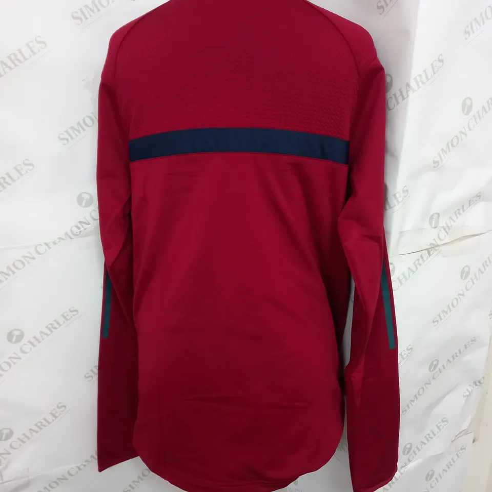 O'NEILLS PEAK 184 BRUSH HZ TOP POCKETS 1/4 ZIP IN RED SIZE S