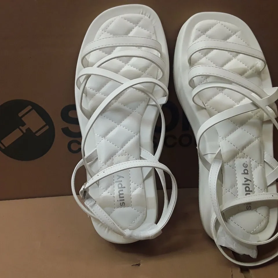 BOXED BRAND NEW SIMPLY BE PHOEBE EX WIDE SHOES SIZE 8 WHITE COLOUR APPROXIMATELY 6 PAIRS