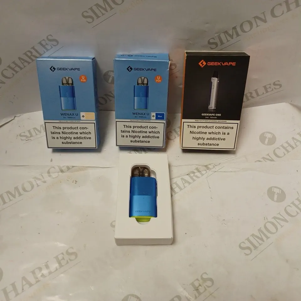 BOXED GEEKVAPE VAPE KITS. GEEKVAPE 1 AND WENAX U X2