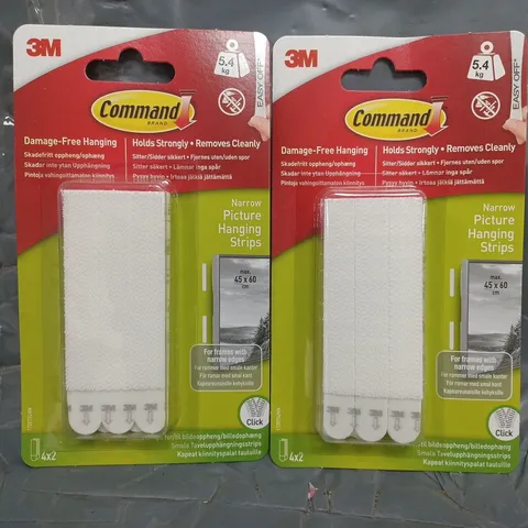 BOX OF APPROXIMATELY 18 BAGS TO INCLUDE COMMAND BRAND NARROW PICTURE HANGING STRIPS