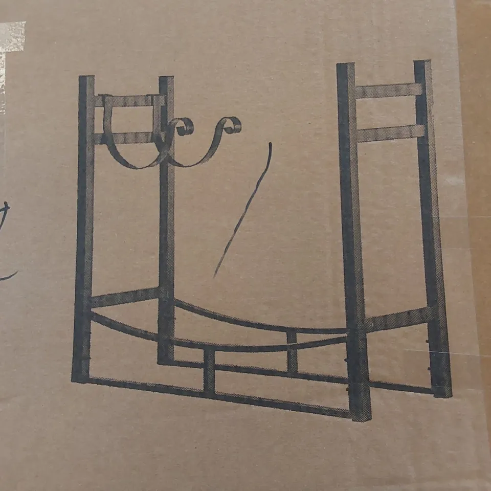 BOXED NEO BLACK INDOOR LOG RACK - 80 X 35 X 10cm
