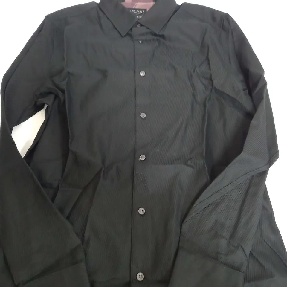 TED BAKER TEXTURED STRIPE SHIRT - SIZE 3