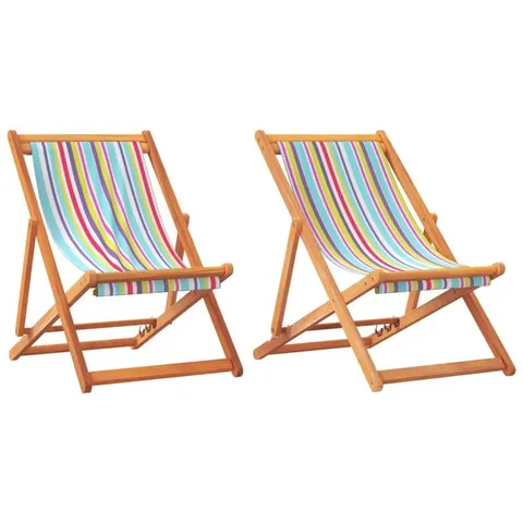 BOXED PAIR OF ANGHAM FOLDING DECK CHAIRS (2 BOXES)