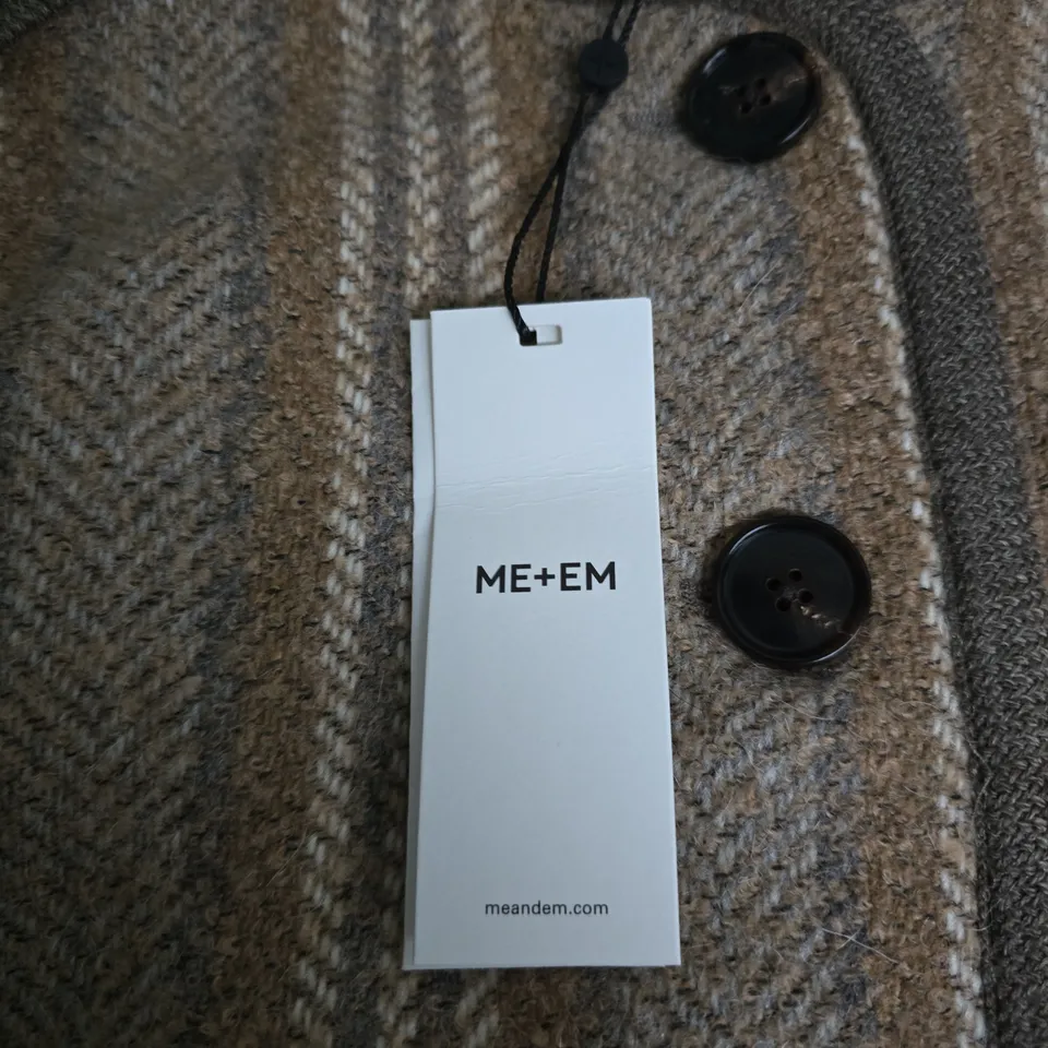 ME+EM SOFT SHOULDER SHORT COCOON COAT – CAMEL – UK 12 (US 8 / EU 40)