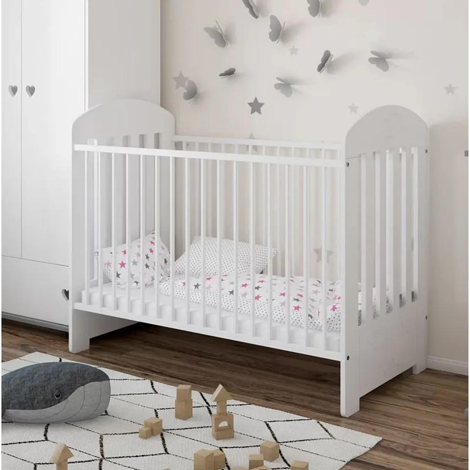 BOXED ENNIS COT WITH MATTRESS (2 BOXES)