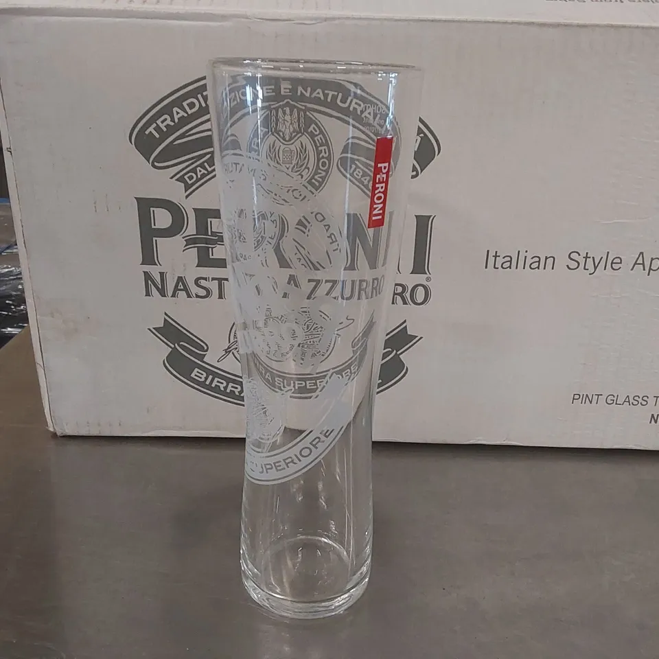 24x BOXED PERONI PINT GLASSES