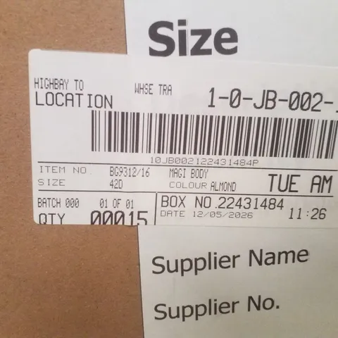 BOX CONTAINING APPROXIMATELY 15X BRAND NEW MAGISCULPT BODYSUITS - COLOUR ALMOND - SIZE 42D
