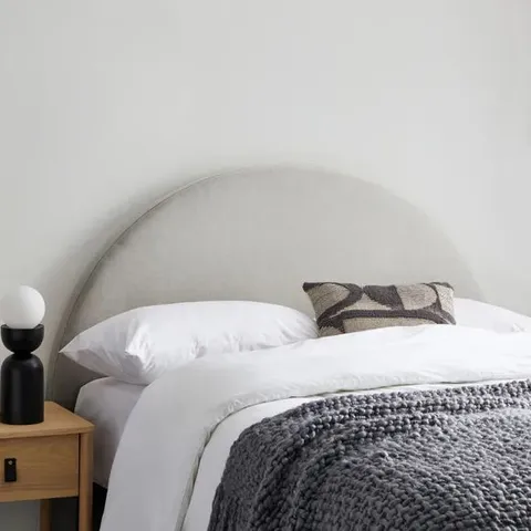 BOXED WALTER HEADBOARD IN DOVE GREY - DOUBLE 