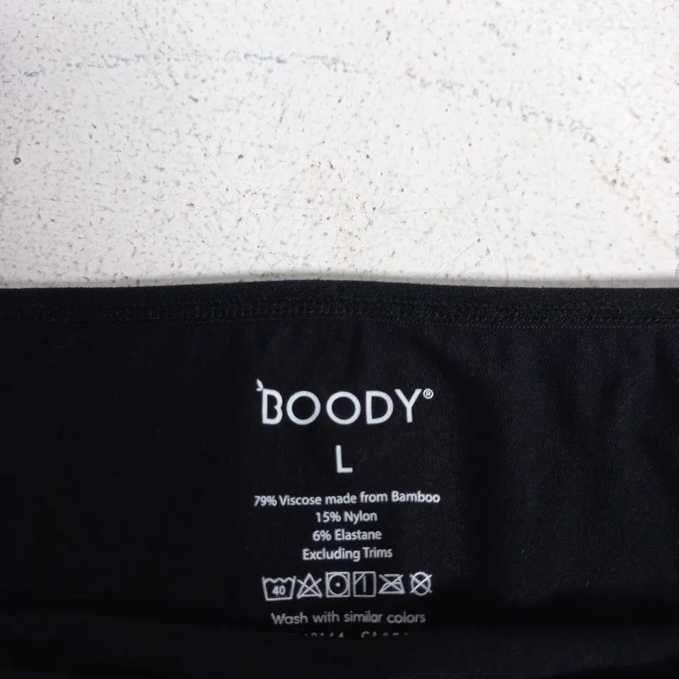 BOODY BASE LAYER BOATNECK LONG SLEEVE TOP – BLACK, UK L