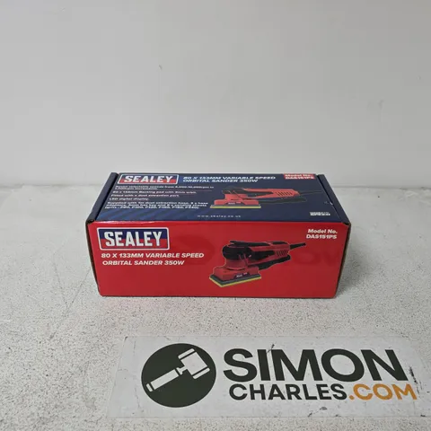 SEALEY 80 X 133MM VARIABLE-SPEED ORBITAL SANDER 350W – MODEL DAS151PS (BOXED)