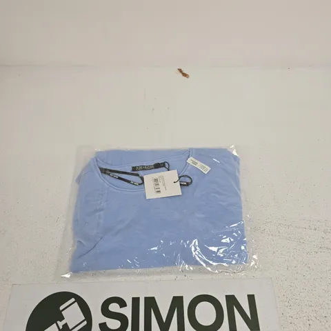 PURE & NATURAL LADIES CREW NECK JUMPER – SKY BLUE, UK 12 (STYLE NO: VLK16043)