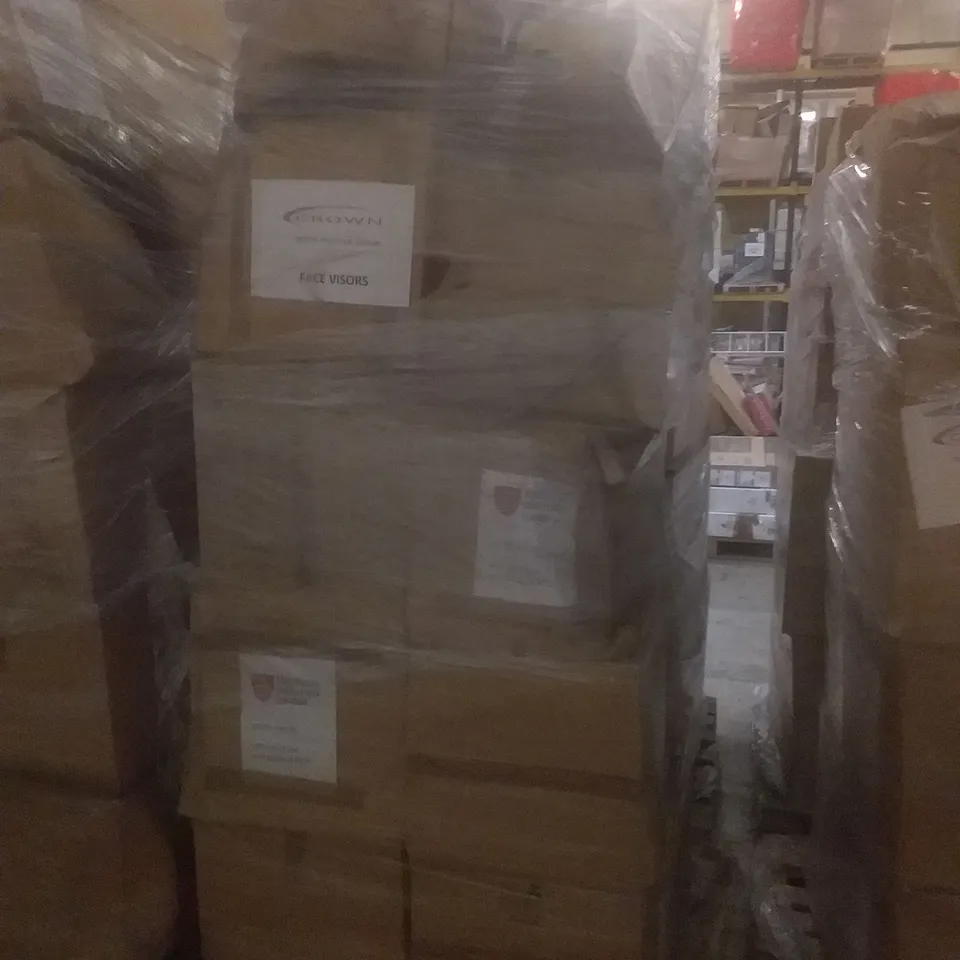 PALLET OF APPROXIMATELY 850 FACE MASK VISORS