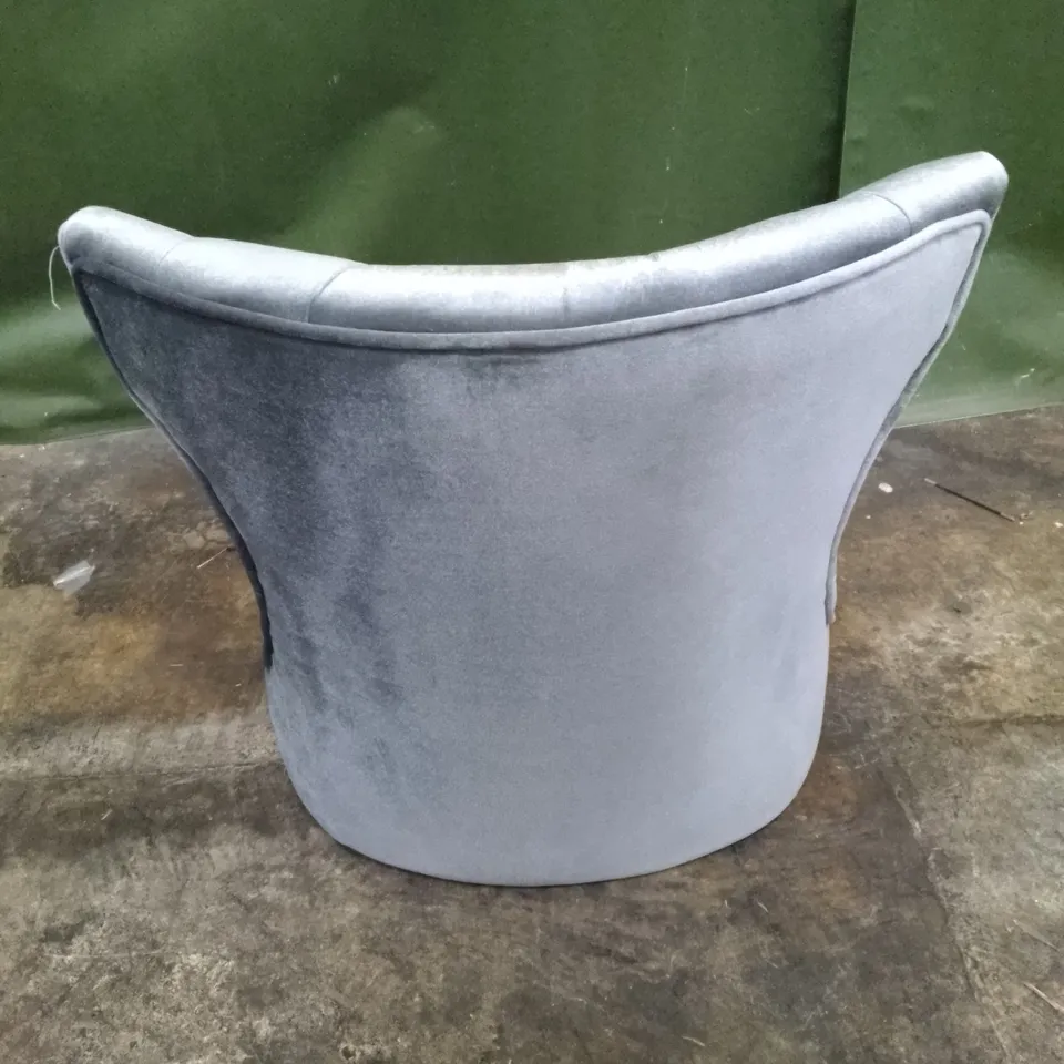 GREY FABRIC DINING CHAIR (NO LEGS)