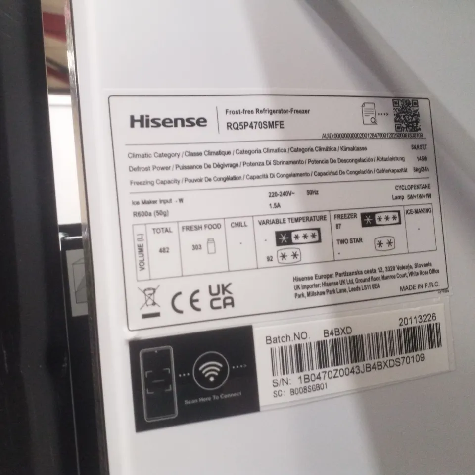 HISENSE PUREFLAT SLIM RQ5P470SMFE TOTAL - BLACK RRP £879