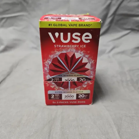VUSE STRAWBERRY ICE NICOTINE VAPE PODS – 5X 2-PACKS (2X20 MG/ML PER PACK)