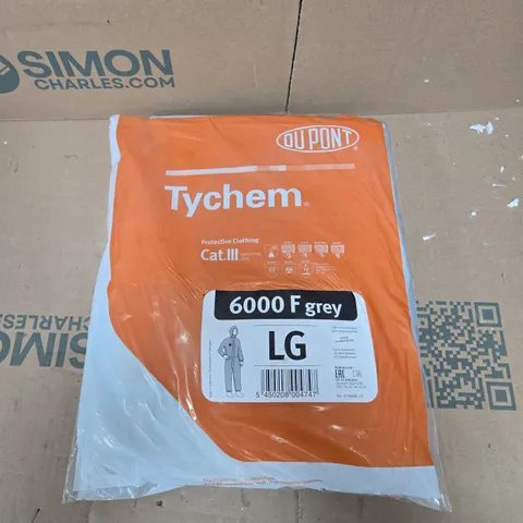 5 BAGGED DUPONT TYCHE 6000F HOODED COVERALLS IN GREY L