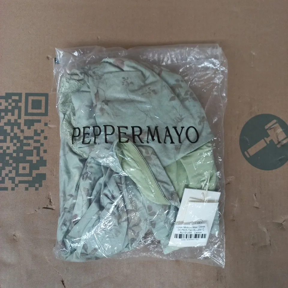BAGGED PEPPERMAYO COME THROUGH MAXI DRESS IN WISPY FERN SIZE 12