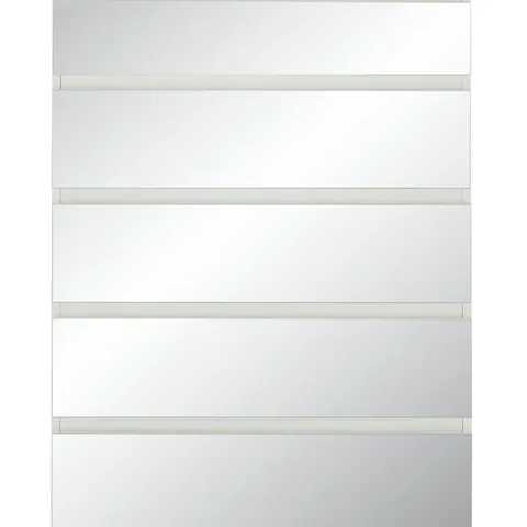 BOXED PRAGUE MIRROR 5 DRAWER CHEST IN WHITE - FSC® CERTIFIED (2 boxes)