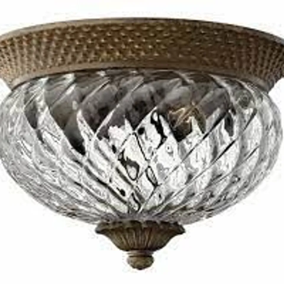 BOXED BELLVILLE 2 LIGHT FLUSH MOUNT 