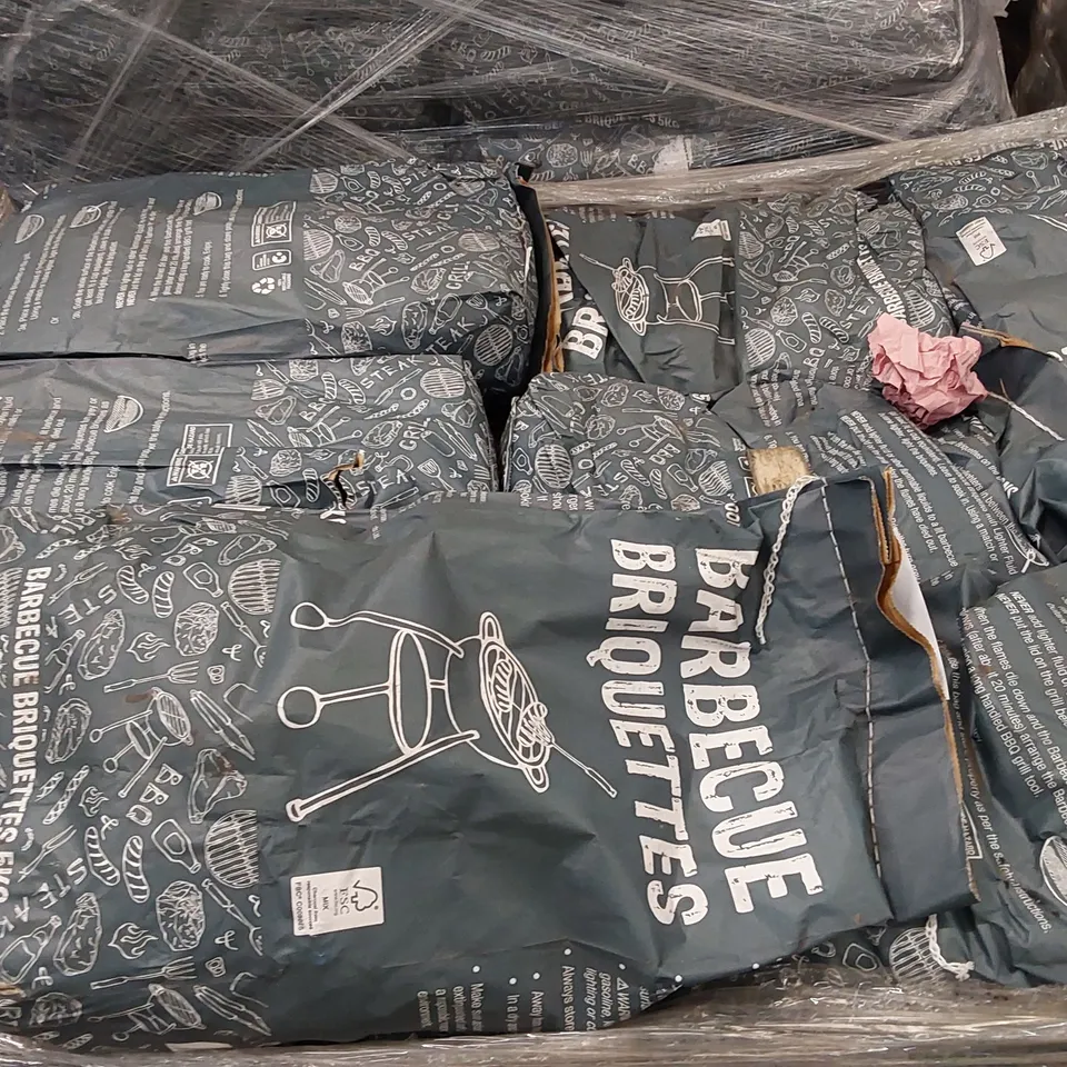 PALLET OF APPROXIMATELY 100X 5KG BAGS OF CHARCOAL BARBECUE BRIQUETTES 