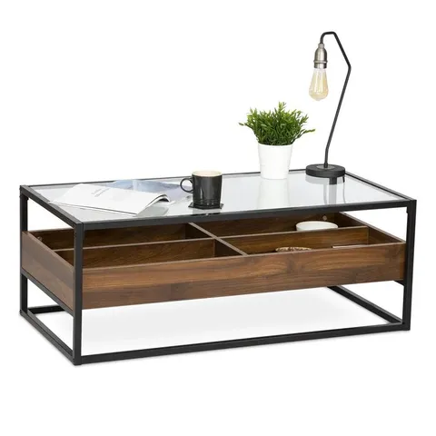 BOXED AHART FRAME COFFEE TABLE WITH STORAGE