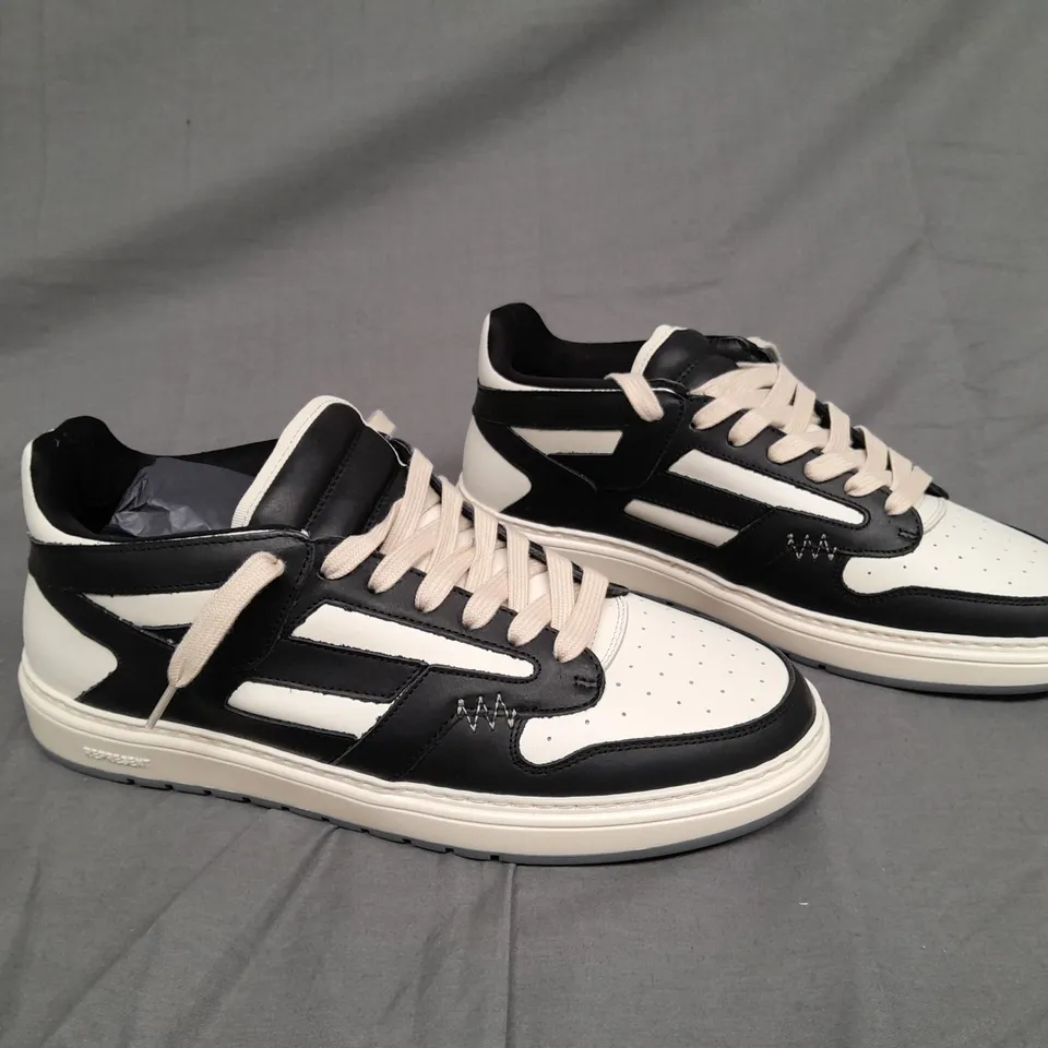 BOXED PAIR OF REPRESENT REPTOR LOW BLACK/VINTAGE WHITE SIZE 46 