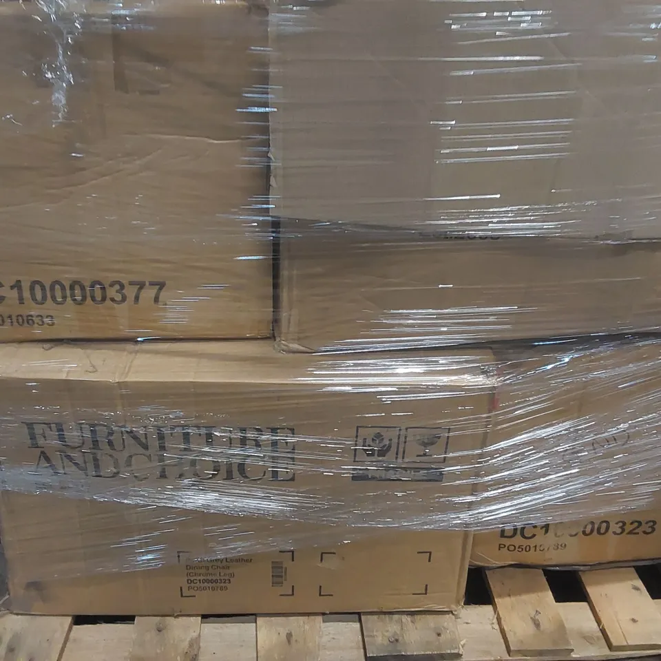PALLET CONTAINING A LARGE QUANTITY OF DESIGNER FURNITURE PARTS