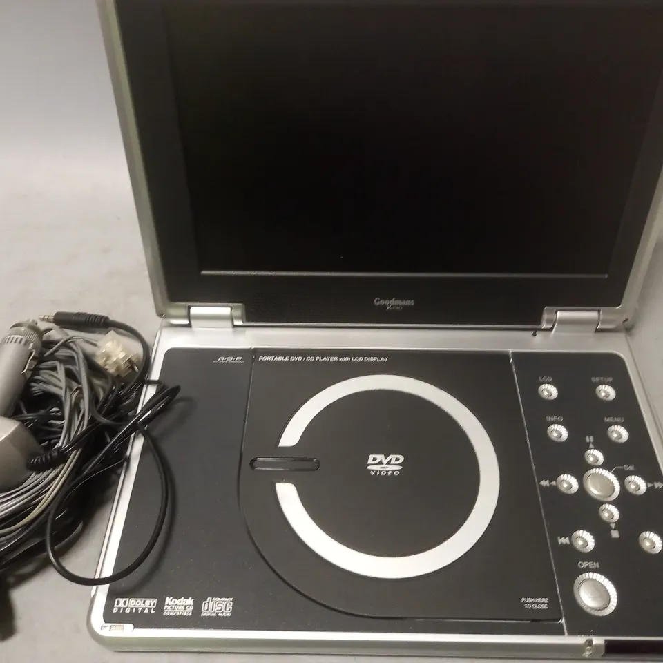 GOODMANS X-PRO PORTABLE CD/DVD PLAYER WITH LCD DISPLAY