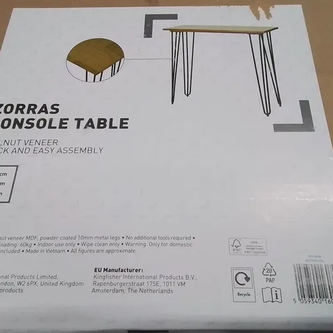 PALLET CONTAINING A LARGE QUANTITY OF BRAND NEW ZORRAS CONSOLE TABLES